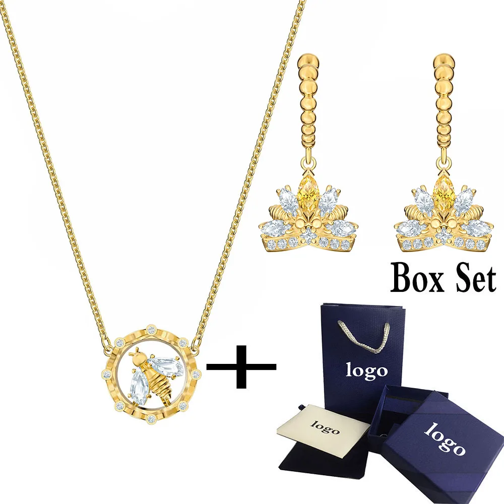 Модное изысканное ожерелье с голубыми кристаллами BEE A QUEEN, пирсинг, серьги, браслет, саморегулирующийся костюм, подарок для девушек