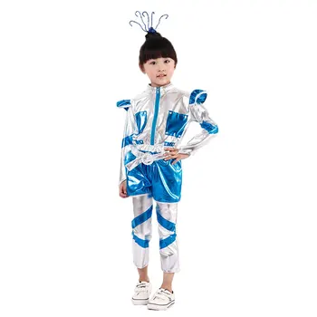 

Children's Costumes Dance Robot Astronaut Performance Space Dance Show Time For Kids Clothing Unisex Dance Clothes 100-150cm