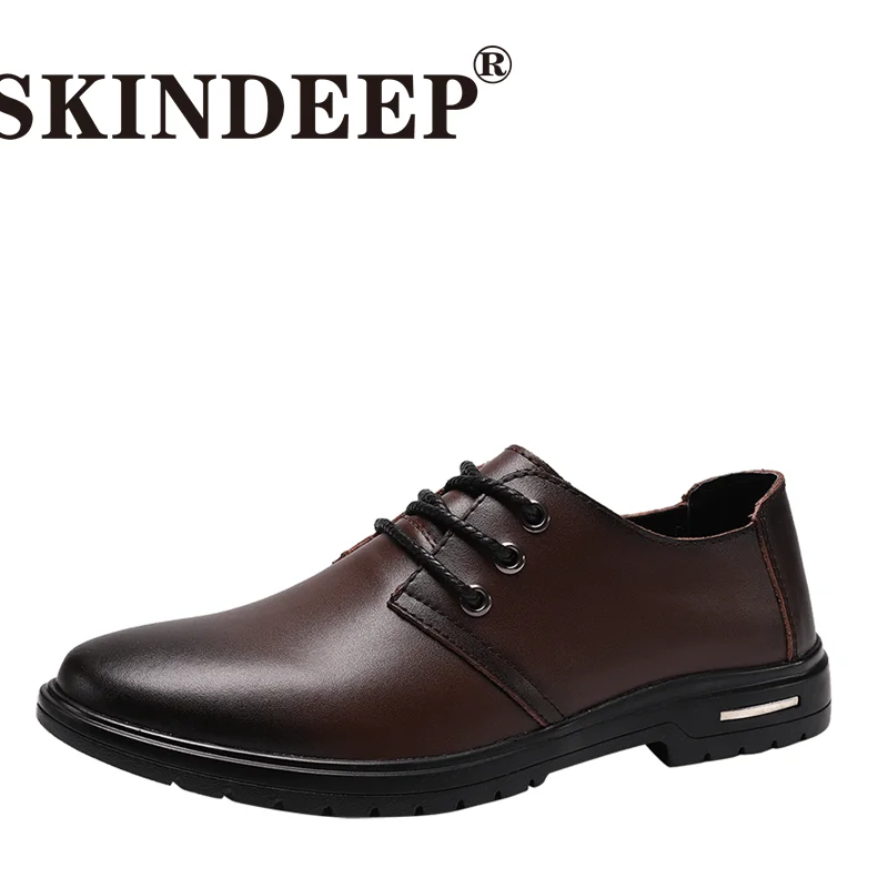 SKINDEEP/; модные простые дышащие кожаные туфли; тонкие туфли для мужчин