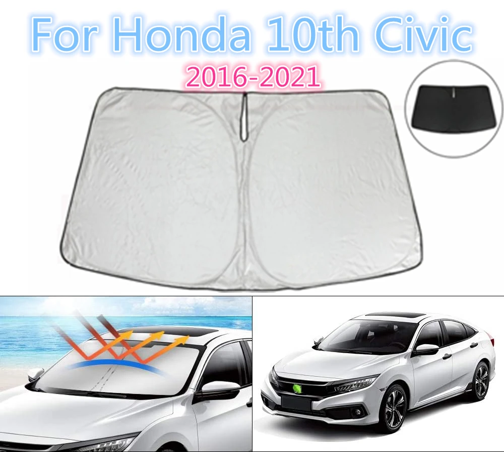 Auto Windschutzscheibe Sonnenschirm Front Fenster Sonnenschutz Visier  Abdeckung UV Ray Protector Für Honda CIVIC 2016 2017 2018 2019 2020 zubehör  - AliExpress