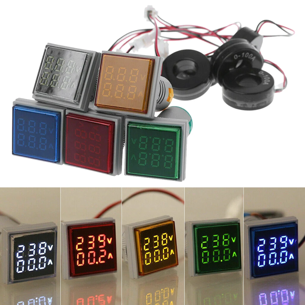 

AC 60-500V 0-100A Digital Voltmeter Ammeter Dual LED Amp Volt Meter Shunt