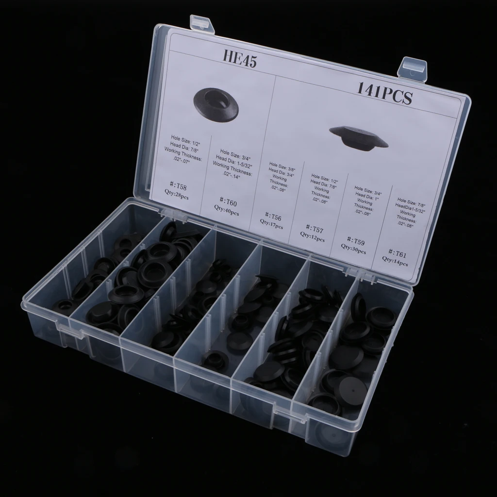 141-in-1 1/2 ''3/4'' 3/8 ''7/8'' автомобильный корпус заподлицо лист металлические пробки