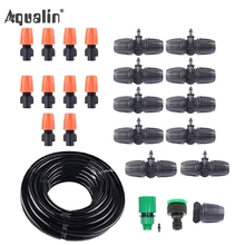10m 9/12 Hose Automatic  Spray Irrigation System Garden Mist  Watering Kits with Adjustable Spray Nozzle #26301-9
