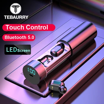 

TWS Bluetooth V5.0 Earphone Wireless Headphones HD Stereo Wireless Earphones Mini Earbuds Bass Headset with Mic for Smartphone