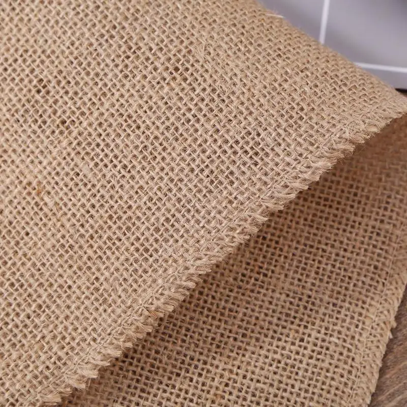 Натуральная джутовая скатерть DIY крафтовые украшения на свадьбу праздничные вечерние принадлежности