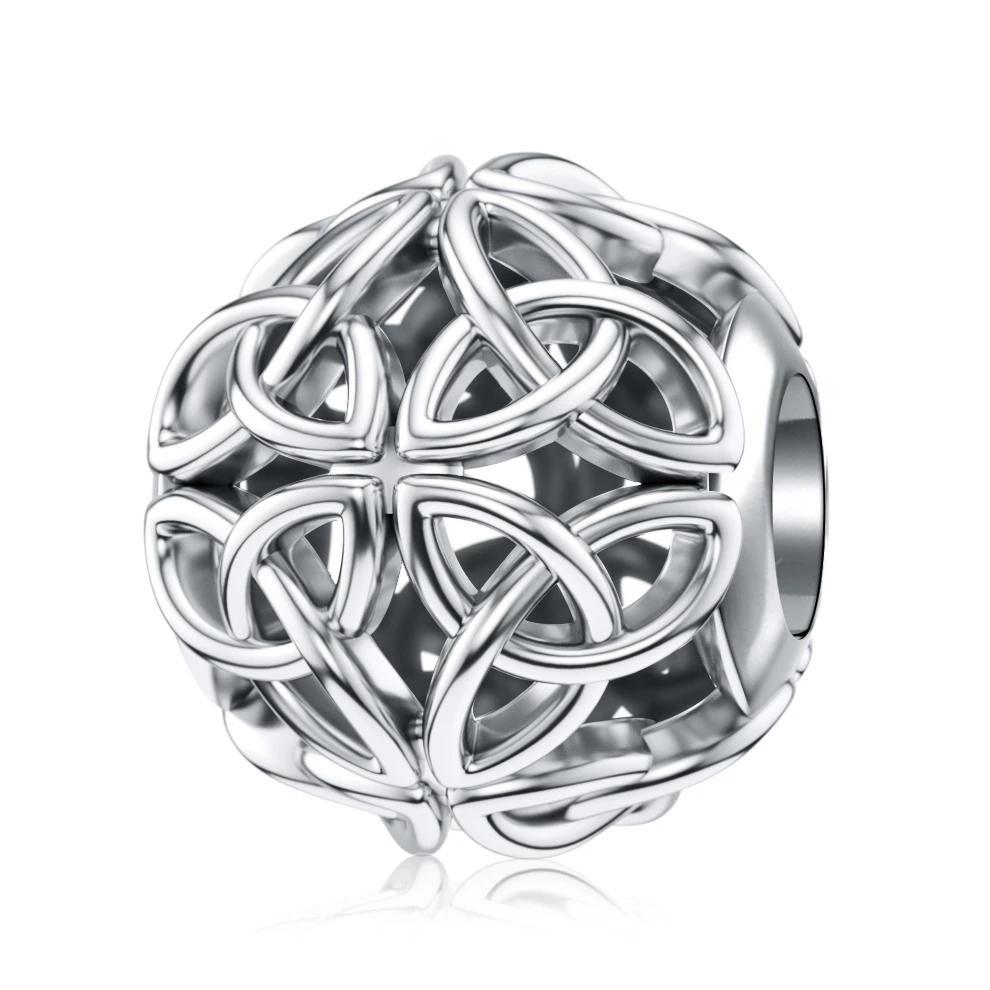 Celtic knot Jiayiqi кельтский узел, 925 пробы, серебро, полые амулеты, бусины, подходят для женщин, Пандора, амулеты, серебро, 925, сделай сам, хорошее ювелирное изделие, подарок - Цвет: Celtic knot