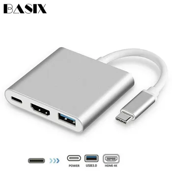

USB C hub To HDMI Adapter Type C USB 3.1 Hub USB-C To USB3.0/HDMI/VGA/PD Charger Adapter for New Macbook pro type-c USB hub