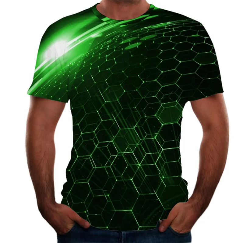 

Spiral Geometric Graphics 3D Printed T Shirts Summer Tops New Male Multi Size Stacking Solid T-shirts Short Sleeves O-neck