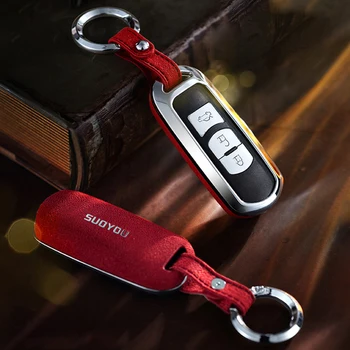 

Genuine Leather Galvanized Alloy Car Key Case Cover For Mazda 2 3 6 Axela Atenza CX-5 CX5 CX-3 CX3 CX-7 CX-9 2015 2016 2017 2018