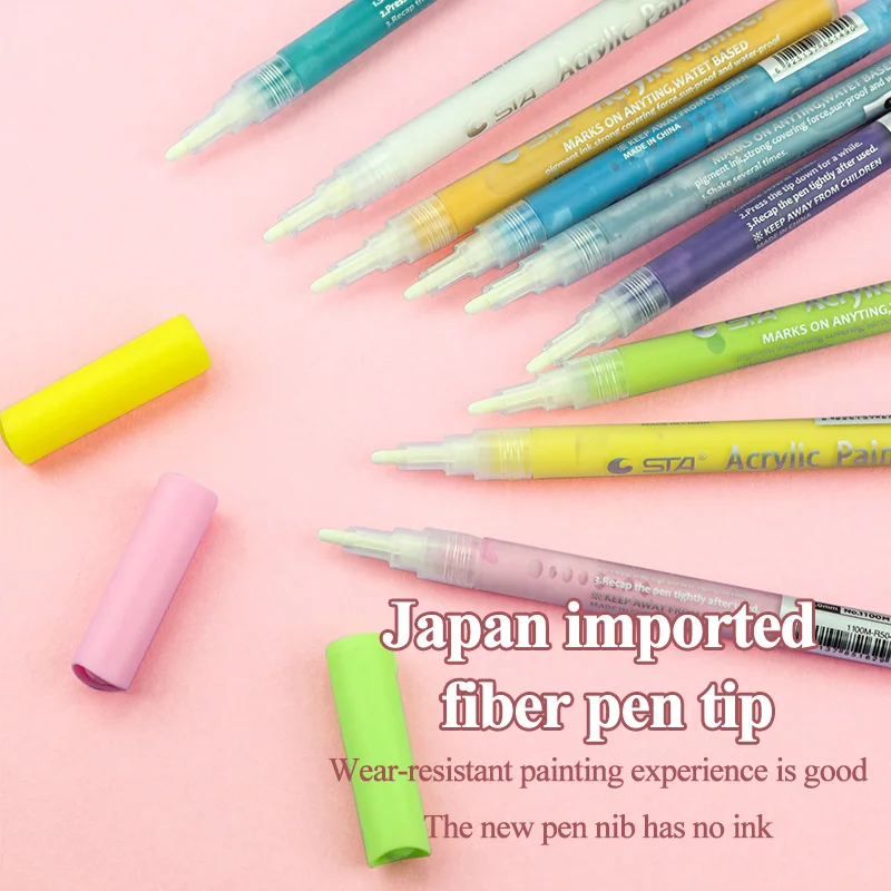 

STA Creative Colored Acrylic Painter Marker Pen Water-based Ink Art DIY Graffit Paper/Canvas/Ceramic/Plastic/Cloth Painting 1100