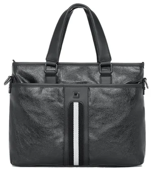 

New Arrival Men Casual Handbag Striped Decoration Trendy Briefcase Mens Shoulder Crossbody Laptop Office Bag Bolso Hombre DF358