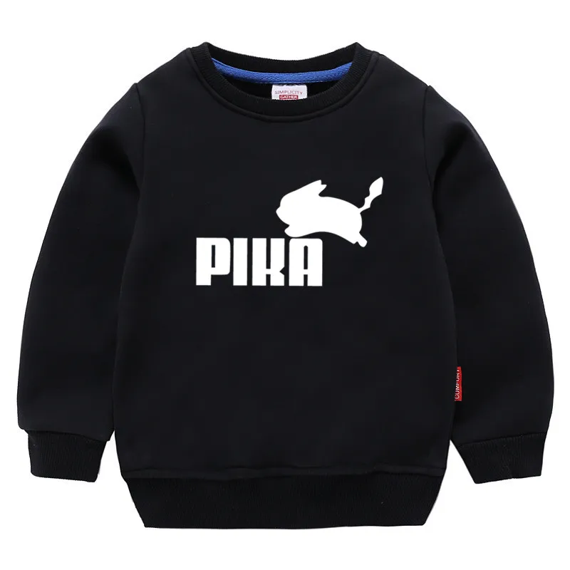 

Children Pika Chu Sweater Children's Autumn and Winter Pokemon Sweatshirt Hoodie Christmas Black Friday Gift Clothing