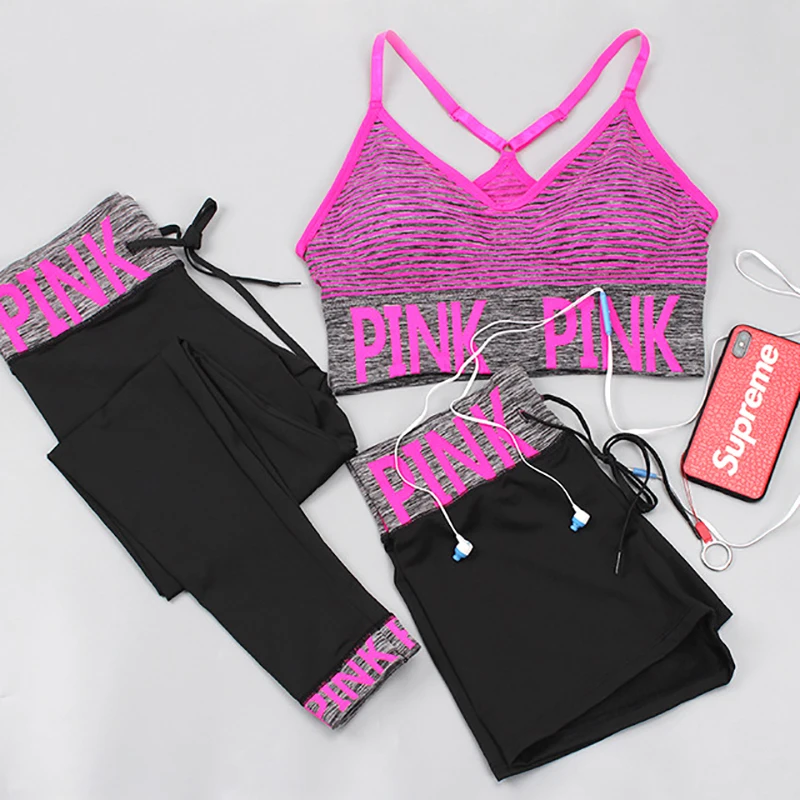 

Yoga Sets Sports Bra+Yoga Pants+Shorts Fitness Clothing Sportwear Women Yoga Suit Sports Wear For Women Gym Clothing 2/3 Pcs