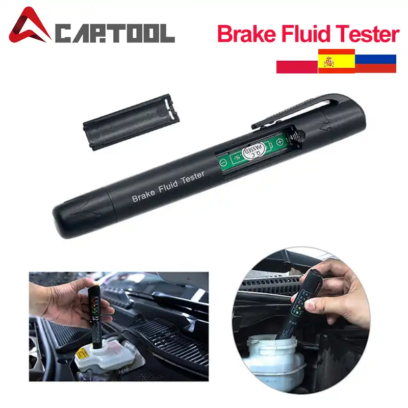 OBD2 тестер жидкости ручка 5 светодиодный индикатор Дисплей для DOT3/DOT4 электронная ручка тормозной жидкости диагностический инструмент OBD2 тестер жидкости ручка 5 светодиодный индикатор Дисплей для DOT3/DOT4 электронная ручка тормозной жидкости диагностический инструмент