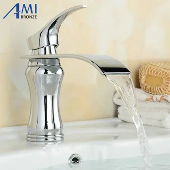 

Chrome Newly Art Contemporary Faucets Bathroom Basin Faucet Brass Mixer Tap 6083C