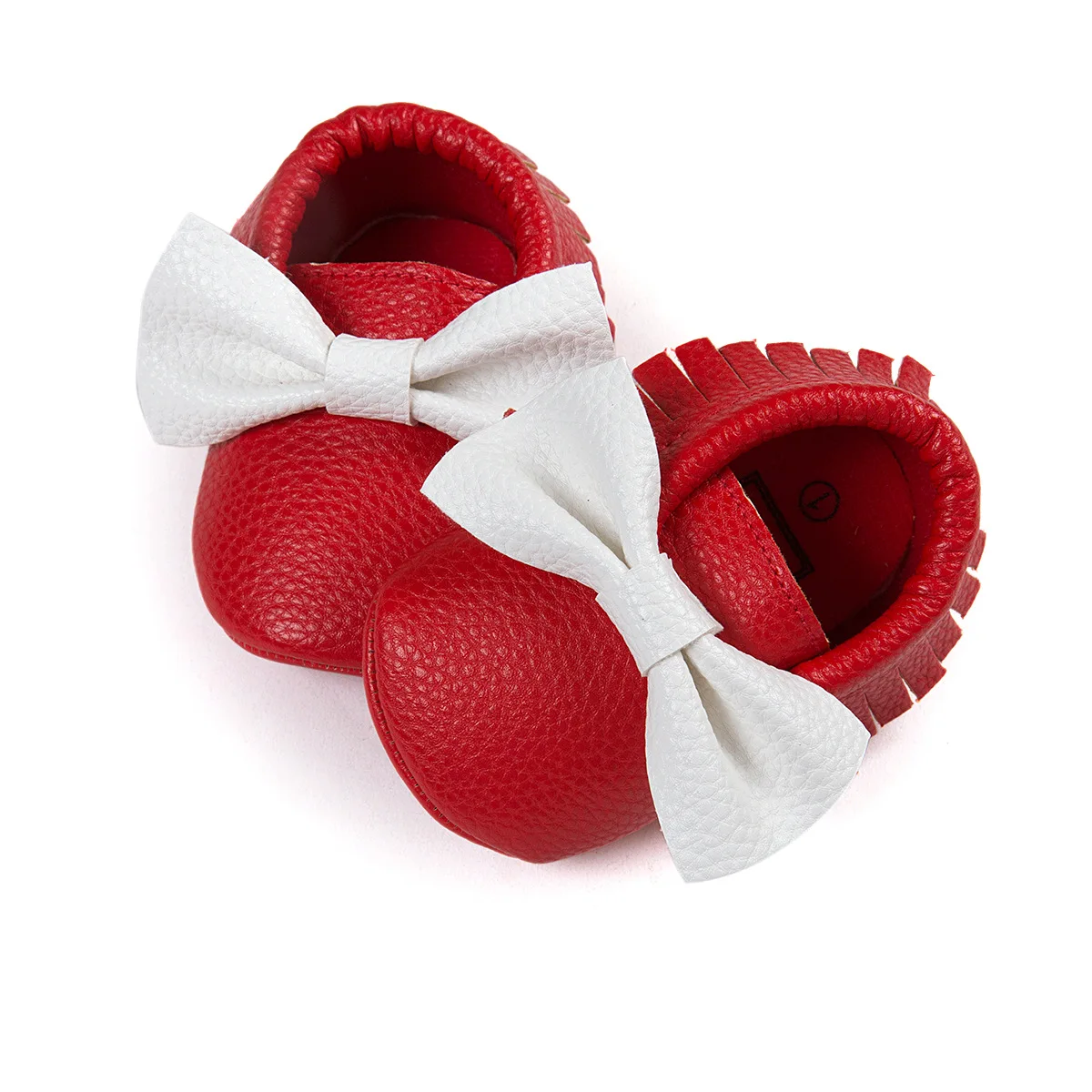 Обувь для малышей на мягкой подошве с бантом и бахромой; детская обувь; сезон весна-осень; 5107