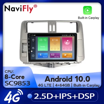 

NaviFly Car Radio Multimedia video player GPS navigation Android 10.0 4GB+64GB for Toyota Land Cruiser Prado 150 2009 - 2013