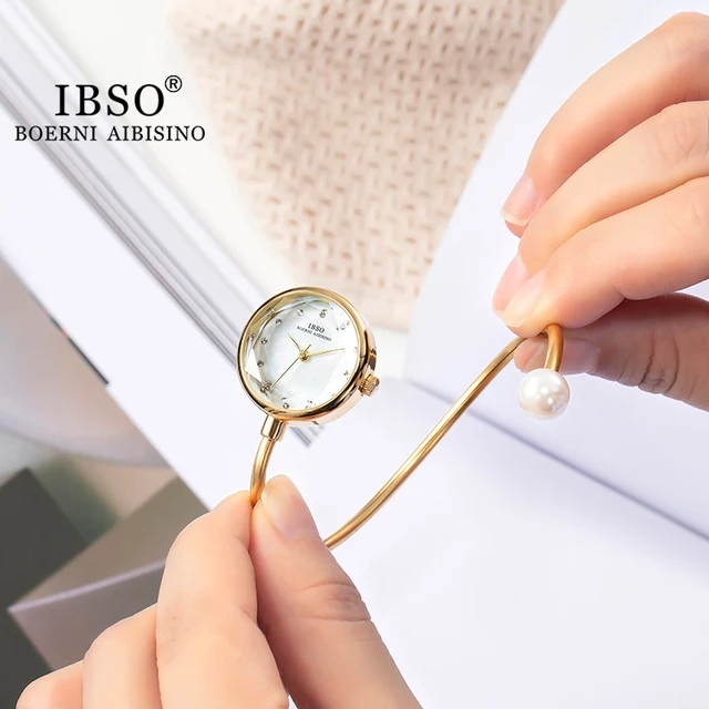 IBSO Adjustable Women Bracelets Ladies Watch Quartz Pearl Wristwatch Watch Women Luxury Elegant Ladies Accessory Lover Watches 2