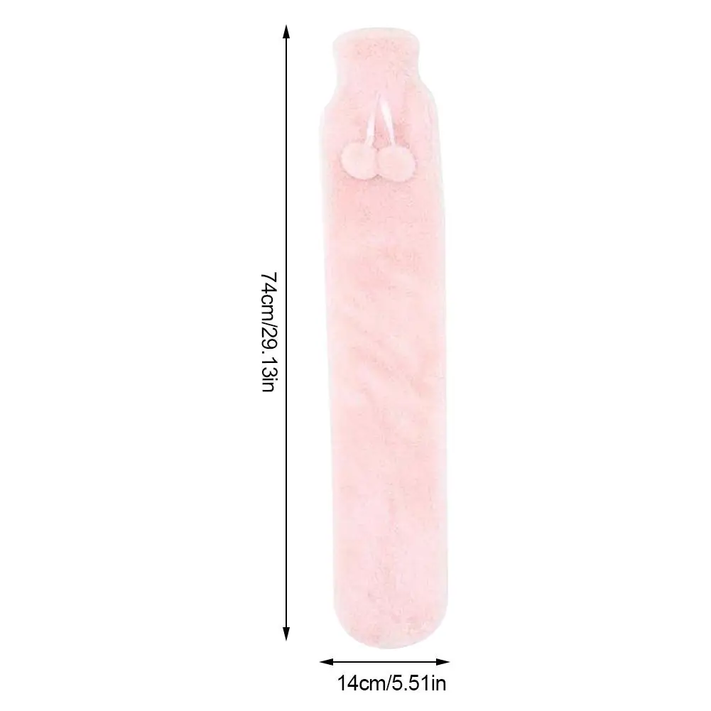 74x14 см длинные грелки мешок розовый серый съемный чехол очень длинные Резиновые грелки талии руки грелки ног