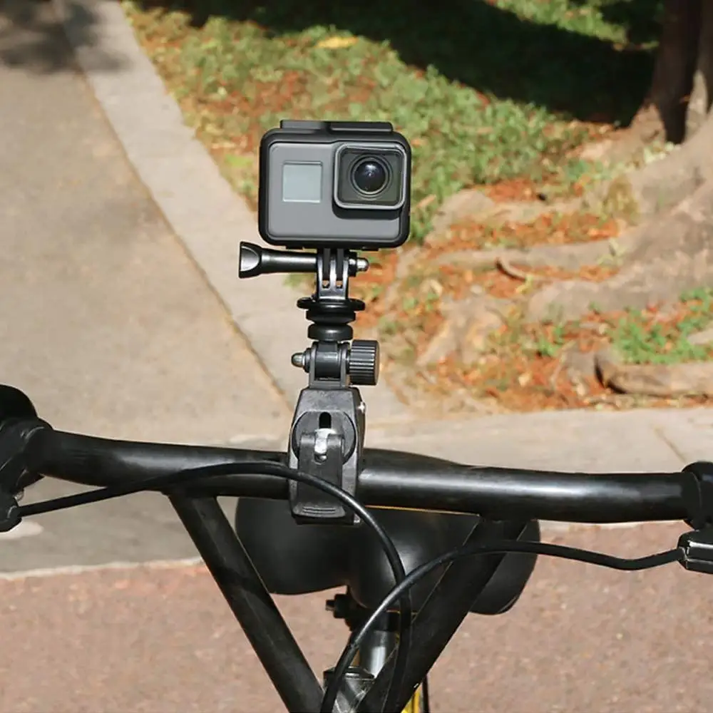 Support Guidon Vélo Moto pour Gopro Hero 11 10 9 8 - Pince Trépied 1/4 Pouce
