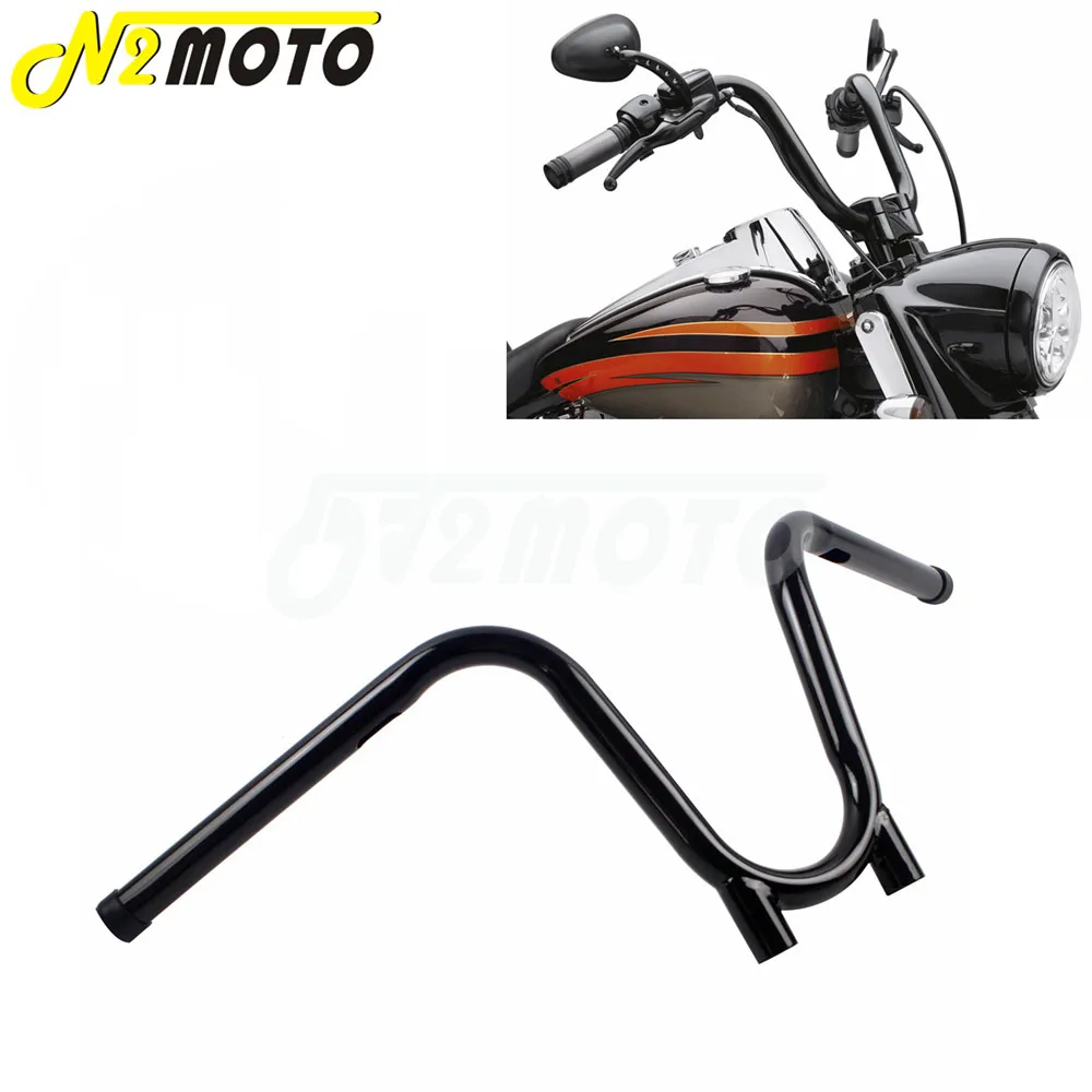 Motorbikes Black 1" 25mm Bootlegger 9.5" Rise Handlebar Handle Bar