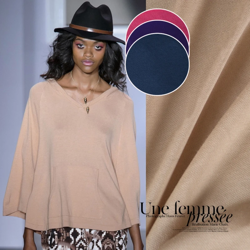 

Knitted silk solid-colored wide cloth fabric cloth silky mulberry silk fabric three color optional