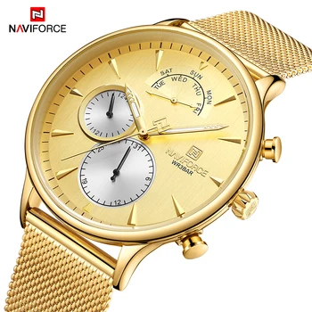 

Top Luxury Brand NAVIFORCE Fashion Simple Sports Quartz Watches Men Full Steel Business Waterproof Clock Relogio Masculino 2020