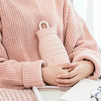 

Multi-Functional Mini Hand Warmer Bag Carton Silicone Warm Hot Water Bottle Keeping By Refilling Water Hot Water Box For Winter