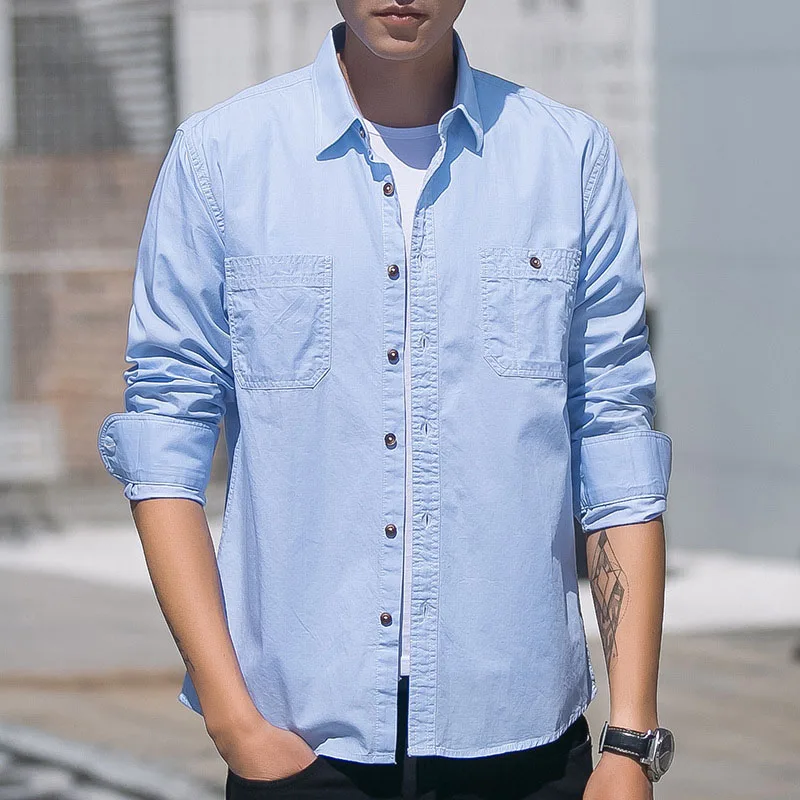 faux denim shirt
