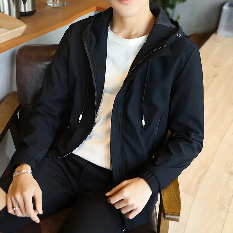 

New Men's Jackets in Spring and Autumn Fashion Recreational Men's Hat Coats