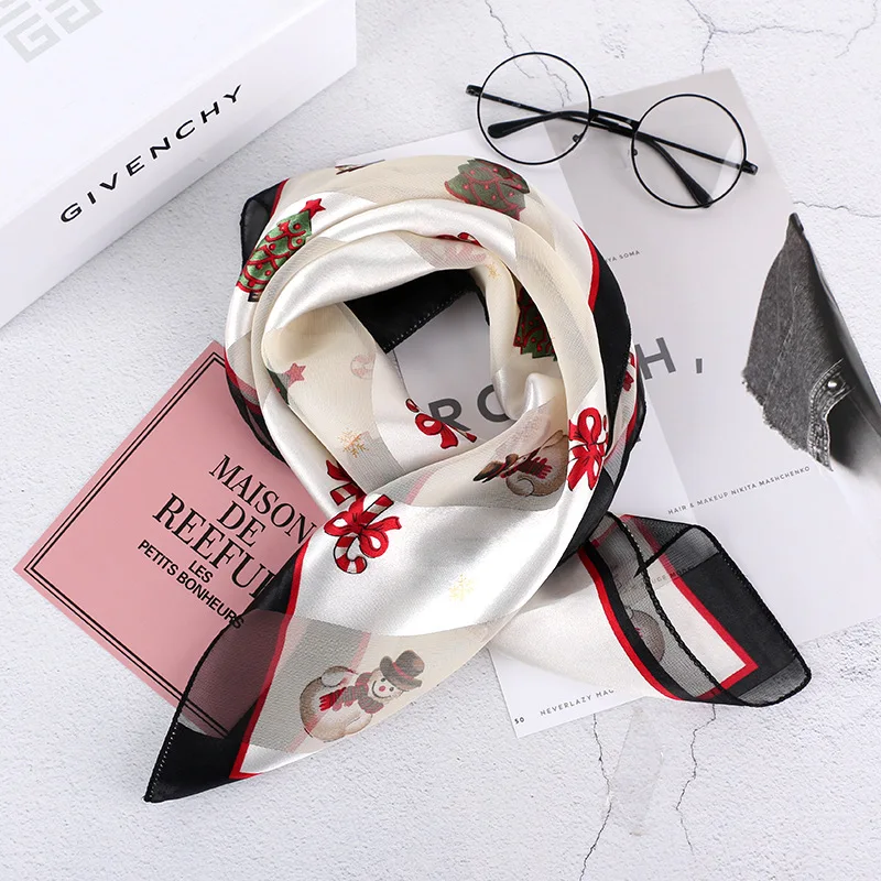 

Imported from South Korea Top Grade Silk Scarves Accessories Korean Style Printed Do Not Pick Style Random Hair Dongdaemun Whole