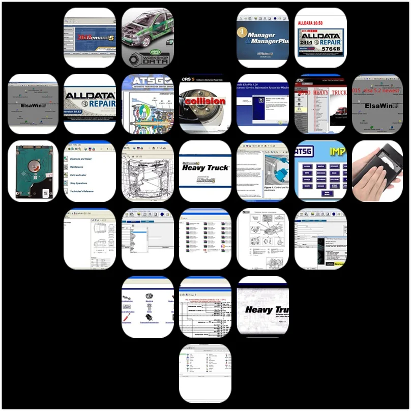 

Alldata v10.53 mit//chell OD5 software auto repair All data heavy truck ElsaWin Vivid workshop atsg 26 in 1TB hdd