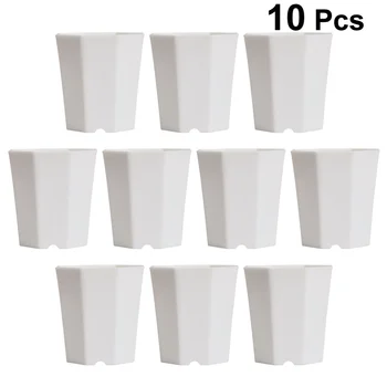 

10 Pcs Flower Pot Octagonal Durable Imitation Ceramic Simple Flower Pot Plastic Pot Succulent Plant Pot for Balcony