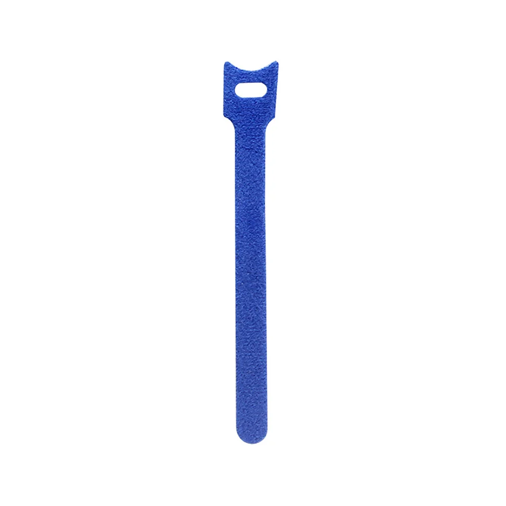 10 шт. 12*150 мм нейлоновые многоразовые ремешки для кабелей с отверстиями для люверсов сзади VelcroIng кабельные стяжки Нейлоновые крючок-Петля застежка управления XF30 - Цвет: Синий