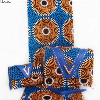 

3pcs/sets Attractive african woman wax circle pattern 6yards wax prints fabric with high quality wax bag purse newest G97-26