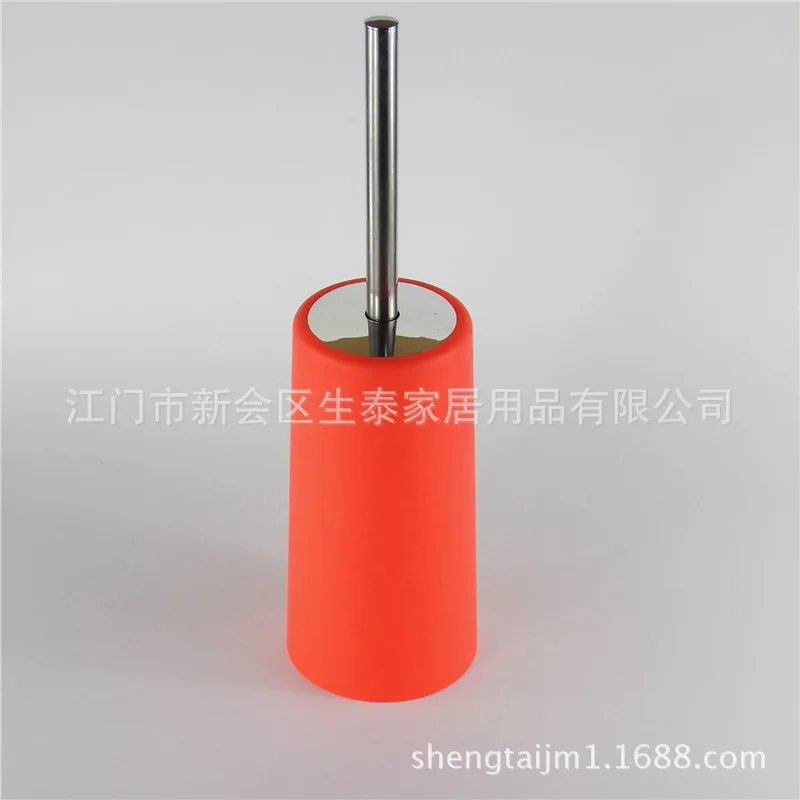 Toilet Brush Stainless Steel Handle Toilet Brush Hotel Bathroom Commodity Home Kitchen Cleaning Plastic Toilet Brush