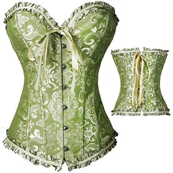 Plus Size Bustier Corsets Gothic Lace Up Binders and Shapers Overbust Body Shapewear Women Sexy Slimming Waist Trainer Boned 6XL
