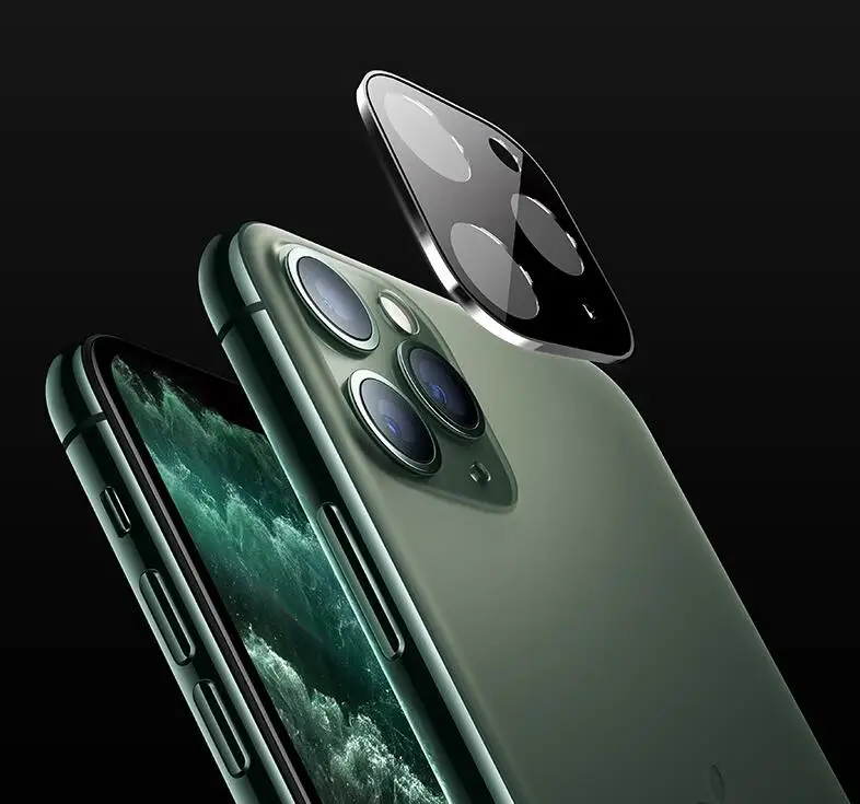 black 2 шт./лот защита объектива для iPhone 11, для iPhone 11Pro и 11 Pro Max 3D пленка для объектива - Цвет: black
