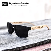 Sunglasses Men Wooden Zebra UV400 W&E Polarized Sunglasses Women Beech Blue Green Lens Handmade Fashionable Brand Cool