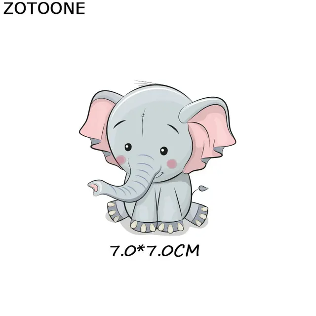 ZOTOONE Cute Cartoon Animal Patches Heat Transfer Iron on Patch for T-Shirt Children Gift DIY Clothes Stickers Heat Transfer G 1077