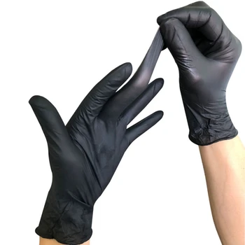 

New 100PCS Black Disposable Gloves Dishwashing/Kitchen/Medical /Work/Garden Gloves Universal for Left And Right Hand