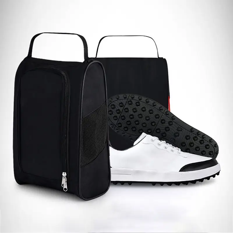

10L 4200 Synthetic Fibers Golf Bag Men Golf Shoes Bag Breathable Portable Water Resistant Zipper Shoe Case Carrier