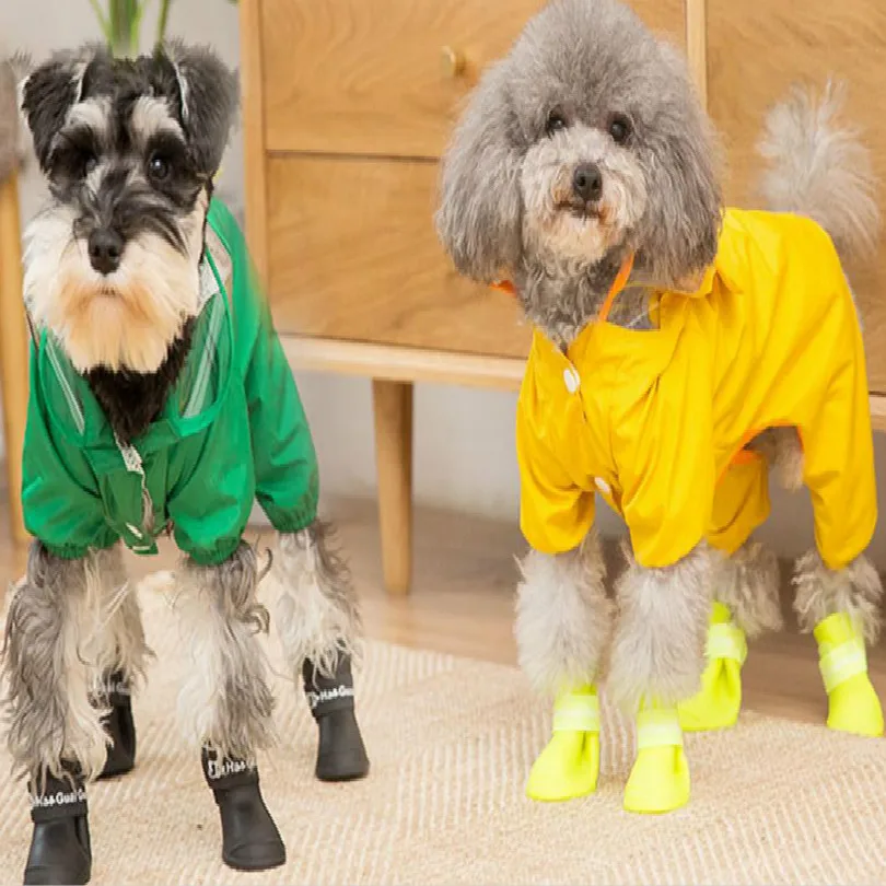 

S M L XL XXL raincoat dog raincoat dog rain coat dog with Transparent hat free shipping