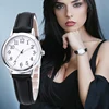 Japan Quartz Movement Arabic Numbers Easy Reading Leather Straps Lady Women Watch Candy Color Simple Dial Watch ► Photo 2/6