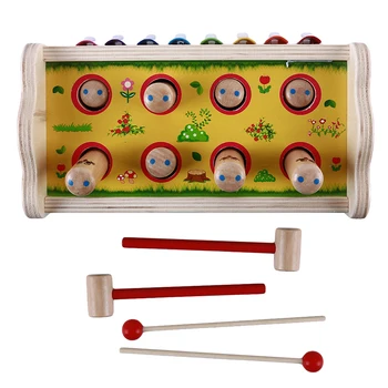 

Creative Animal Themed Wooden Hamster Large Children Playing Table Playing Piano Musical Toy Puzzle children's Toys