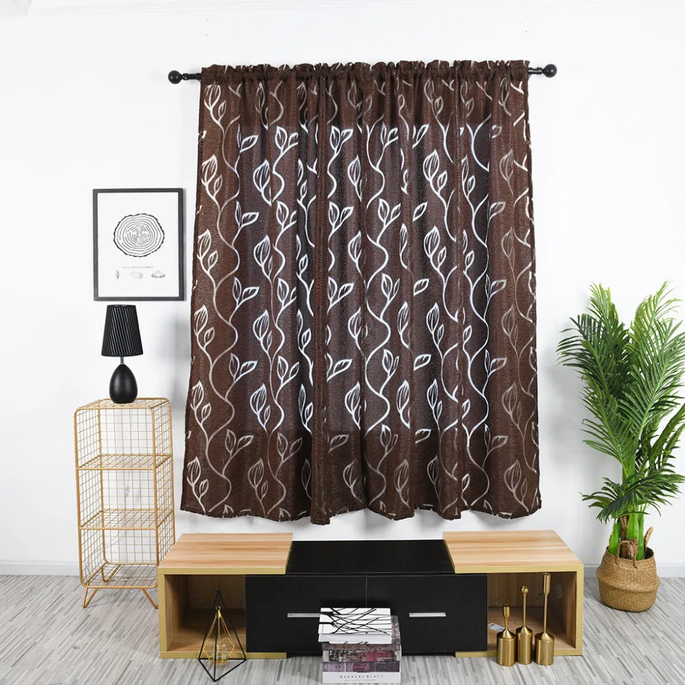 Trees Sheer Curtain Tulle Window Treatment Voile Drape Valance Fabric curtains for bedroom rideaux pour le salon  #4O09 (99)