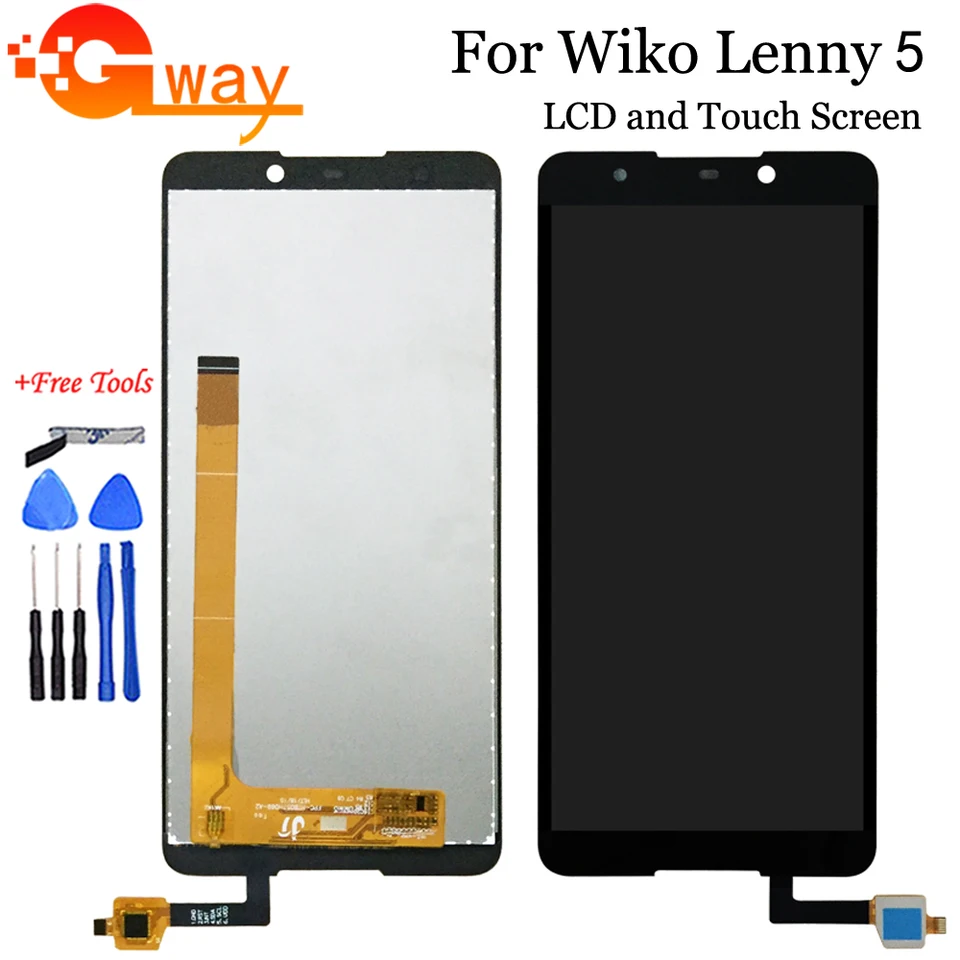 Replacement XIAOMIN LCD Screen and Digitizer Full Assembly for Wiko Lenny5 Color : Black Black
