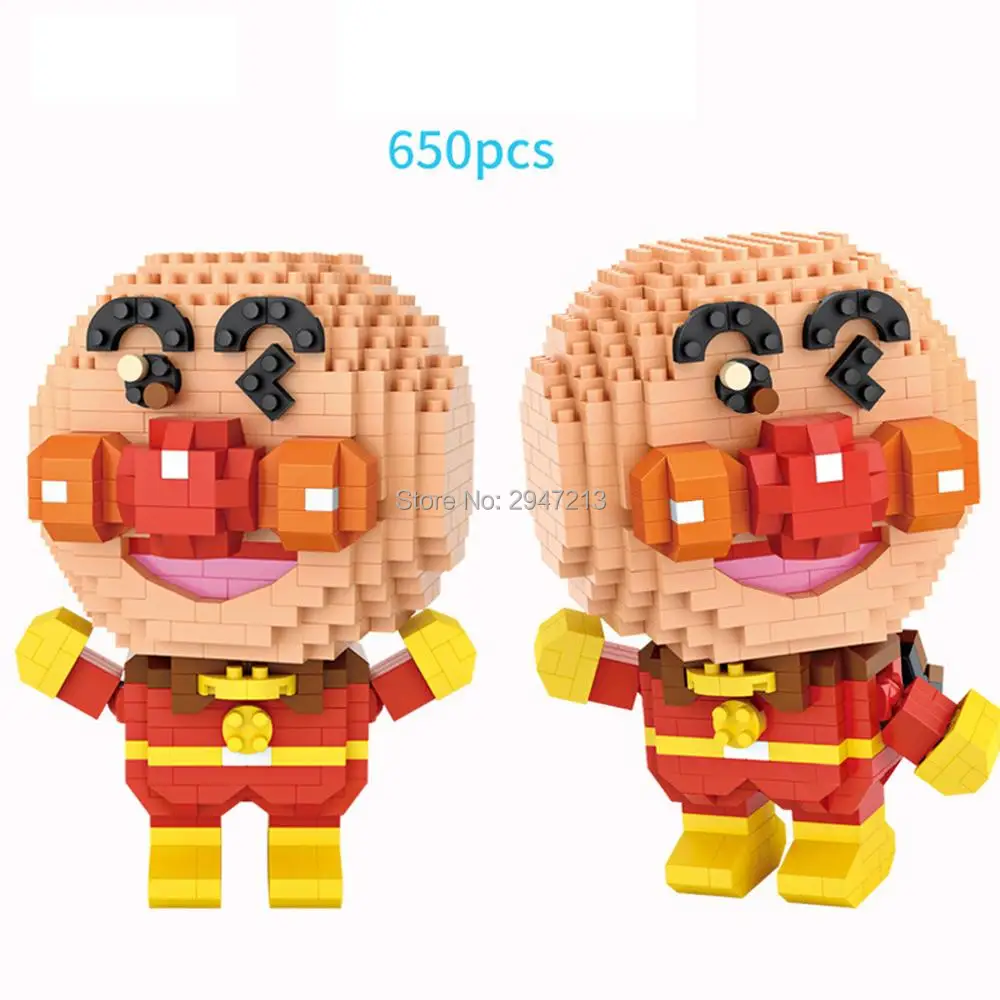 

hot LegoINGlys creators classic cartoon Super hero Anime Anpanman mini micro diamond building blocks model nano brick toys gifts