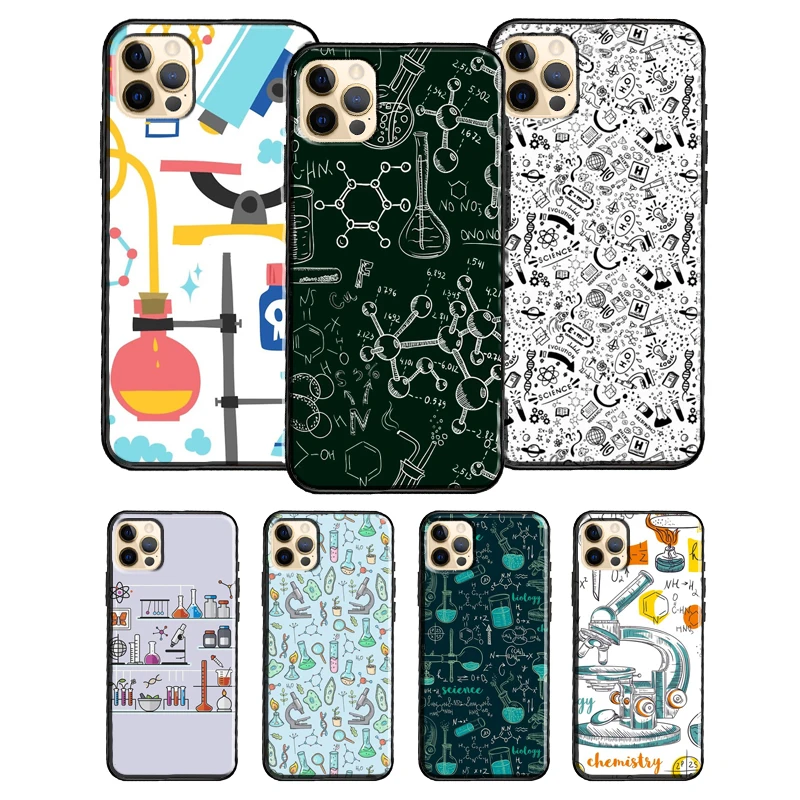 Vintage Seamless Chemistry Laboratory For iPhone 13 12 Pro Max Mini Cover Phone Case 11 XS X XR 7 8 Plus SE | Мобильные телефоны и