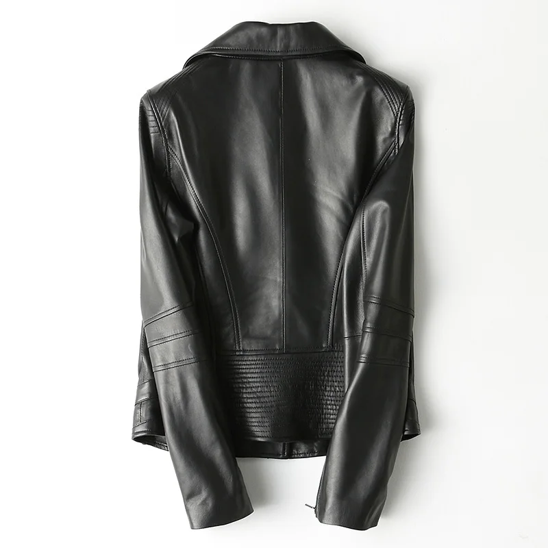 

Spring 2020 Genuine Leather Jacket Casual Real Sheepskin Coat for Women Short Coats Streetwear Moto Jacket Outwear 69005 s